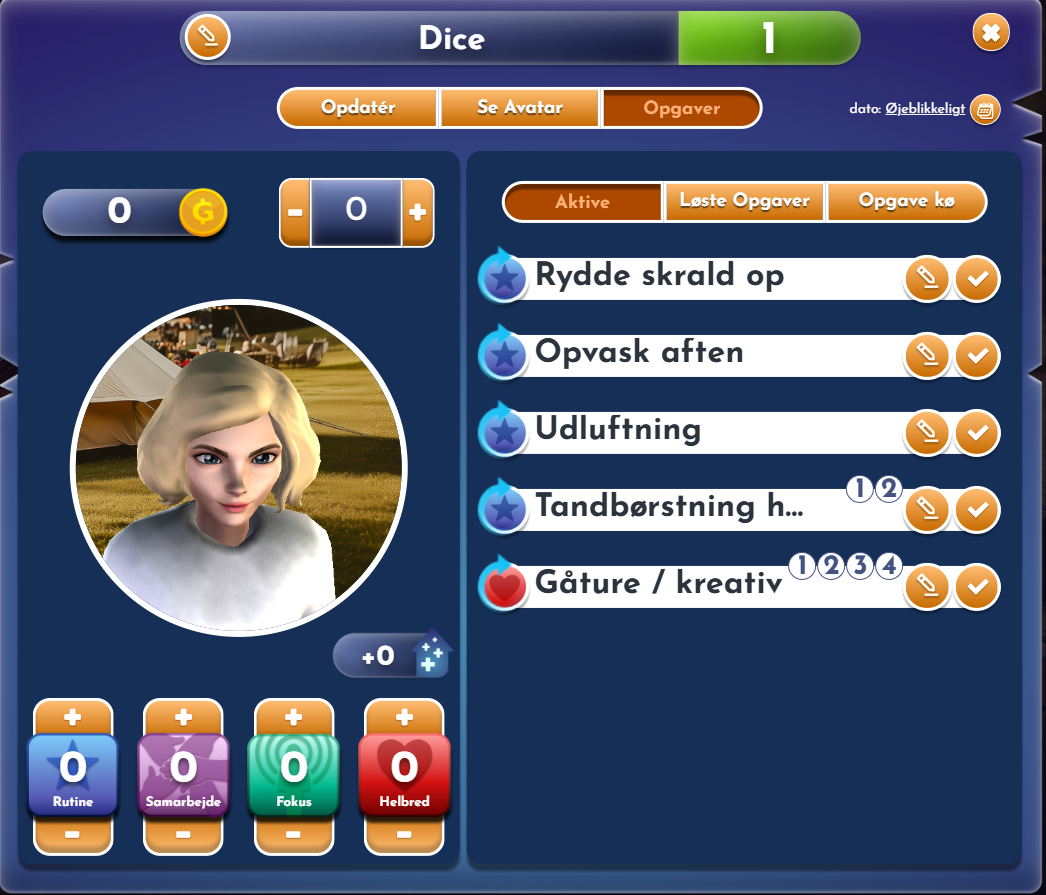 Aktive Avatars eksempel